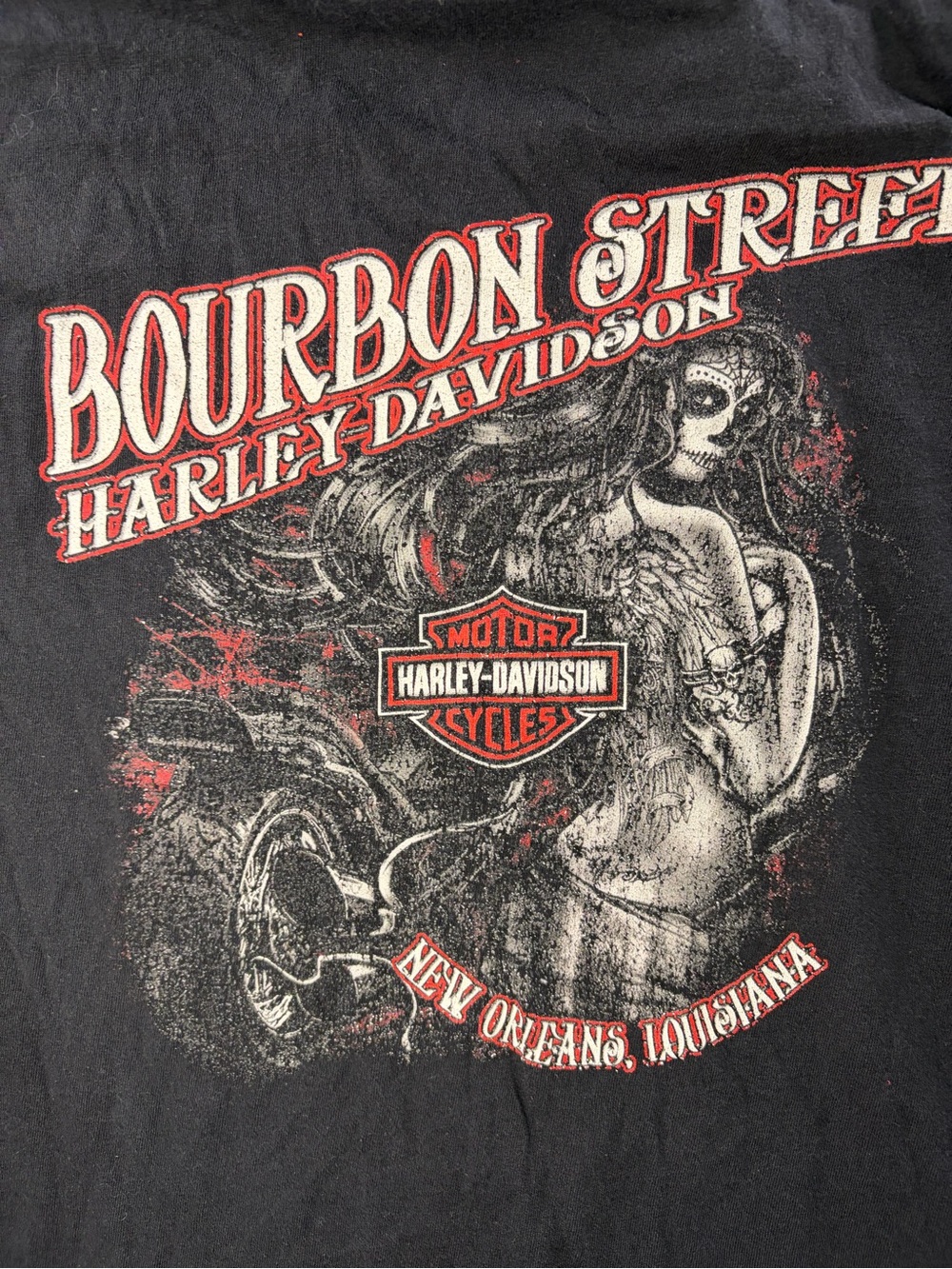 Bourbon Street Harley-Davidson Black Short-Sleeve Logo Tee